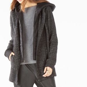 BCBGMAXAZRIA Women's Nathyn Puffer Collar Sweater